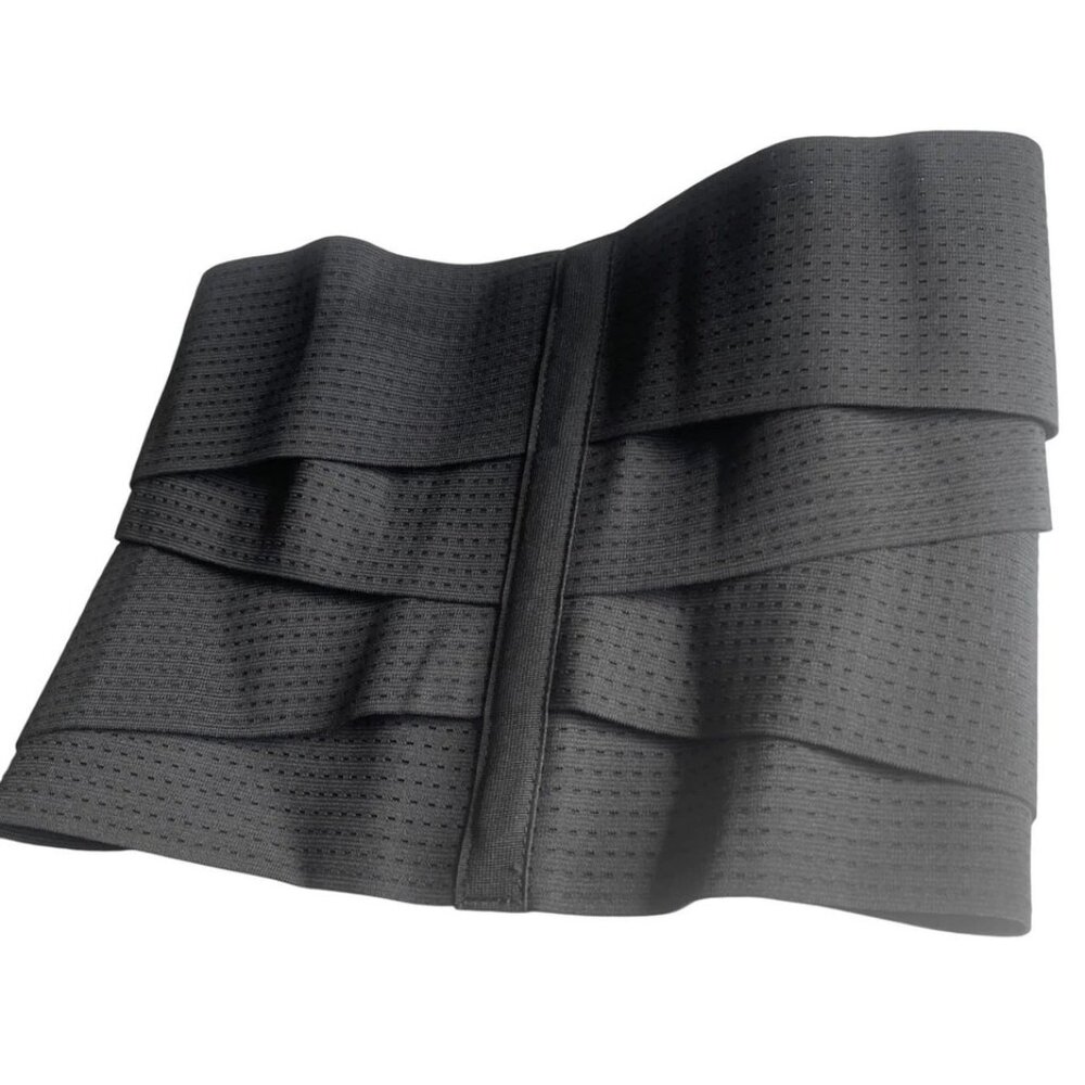 Unisex Mesh Double Band Fitness Waist Trainer Back Support Compression Belt - Picture 2 of 10